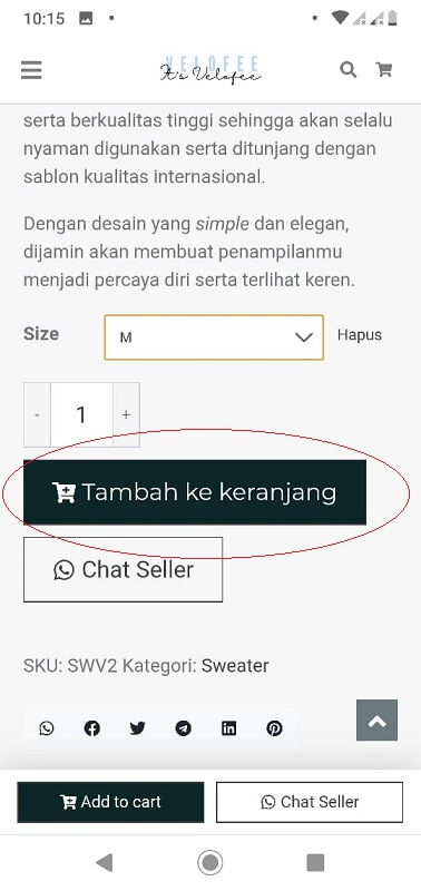 3 klik tambah ke keranjang atau add to cart
