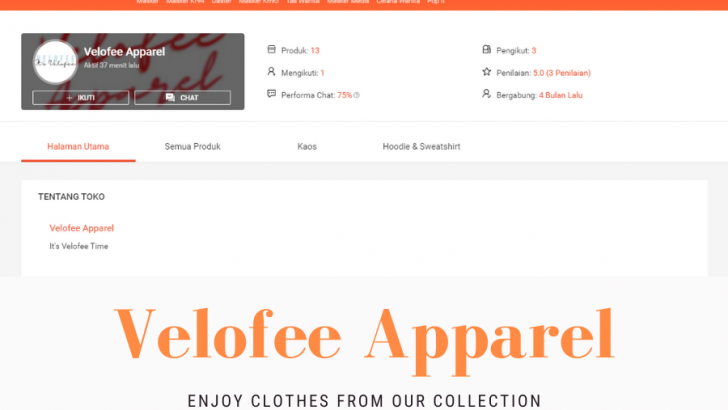 toko pakaian di shopee