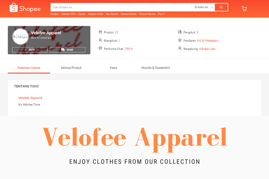 toko pakaian di shopee